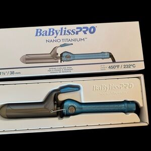 NWT BaBylissPRO Nano Titanium Spring Curling Iron 1 1/4”
